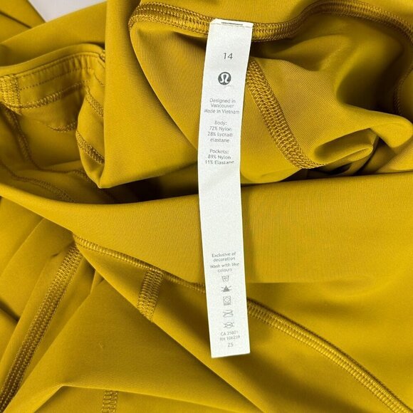 Lululemon 2021 Power Thru High Rise Leggings Gold Spice - Picture 6 of 12